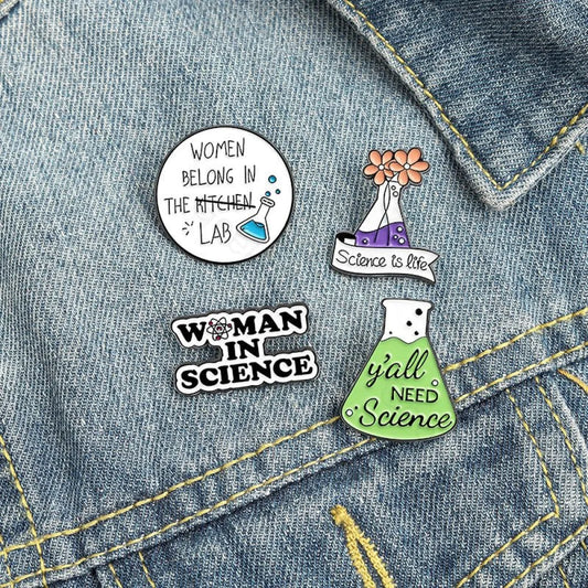 Women In Science Enamel Pins - Geeksoutfit