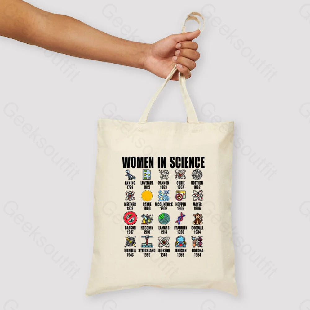 Women In Science Unisex Tote Bag Beige