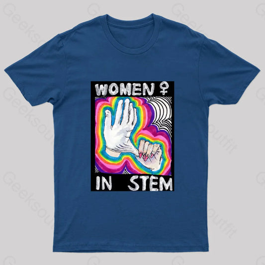 Women In Stem Nerd T-Shirt Navy / S