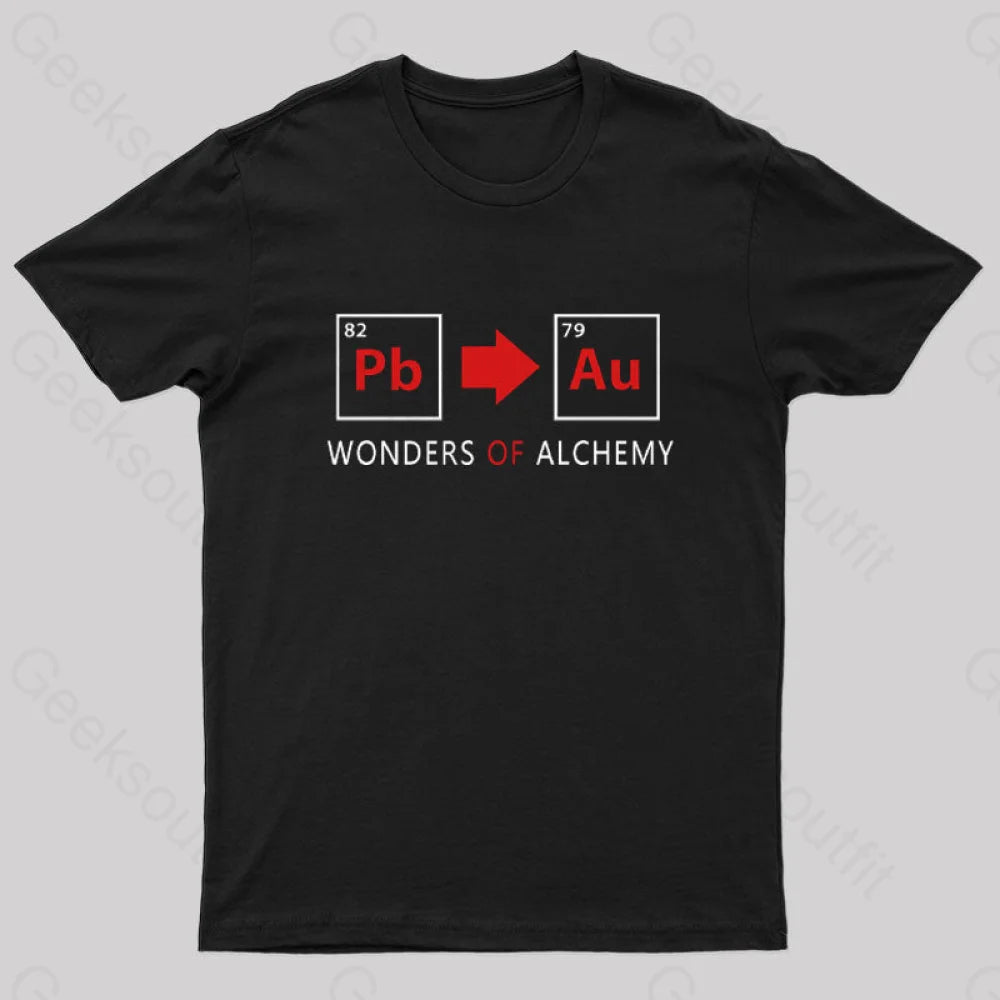 Wonders Of Alchemy Geek T-Shirt Black / S