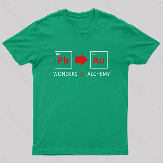 Wonders Of Alchemy Geek T-Shirt Green / S