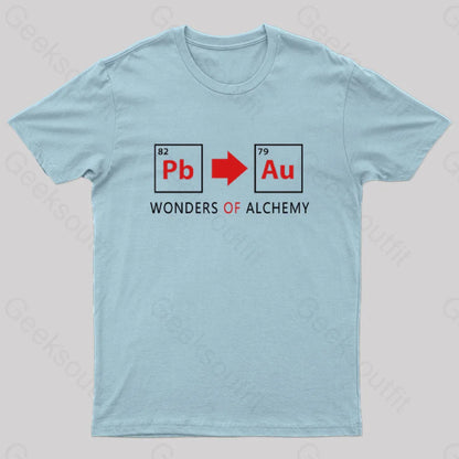 Wonders Of Alchemy Geek T-Shirt Light Blue / S