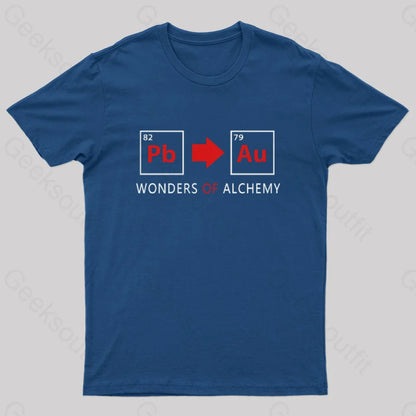 Wonders Of Alchemy Geek T-Shirt Navy / S