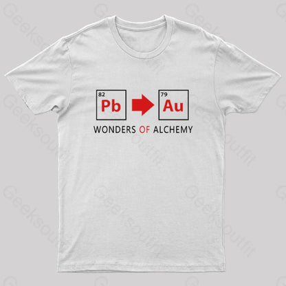 Wonders Of Alchemy Geek T-Shirt White / S