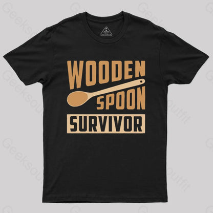 Wooden Spoon Survivor T-Shirt Black / S