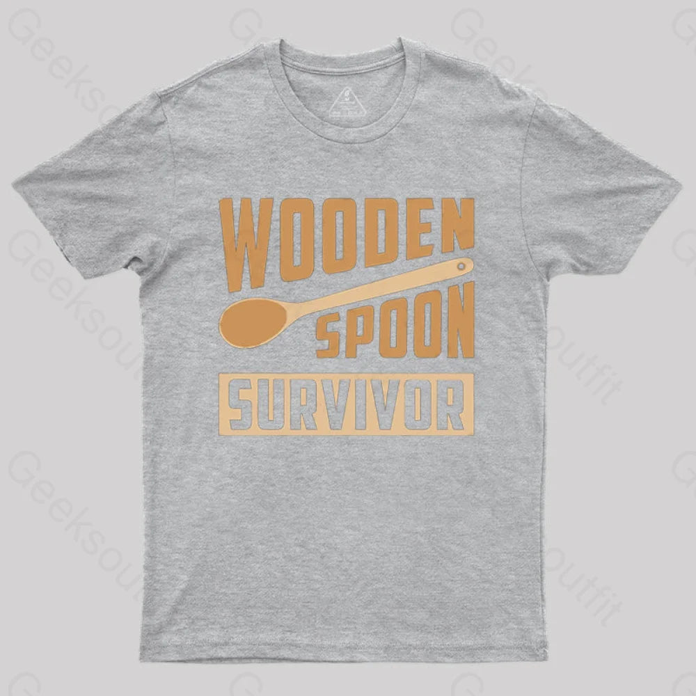 Wooden Spoon Survivor T-Shirt Grey / S