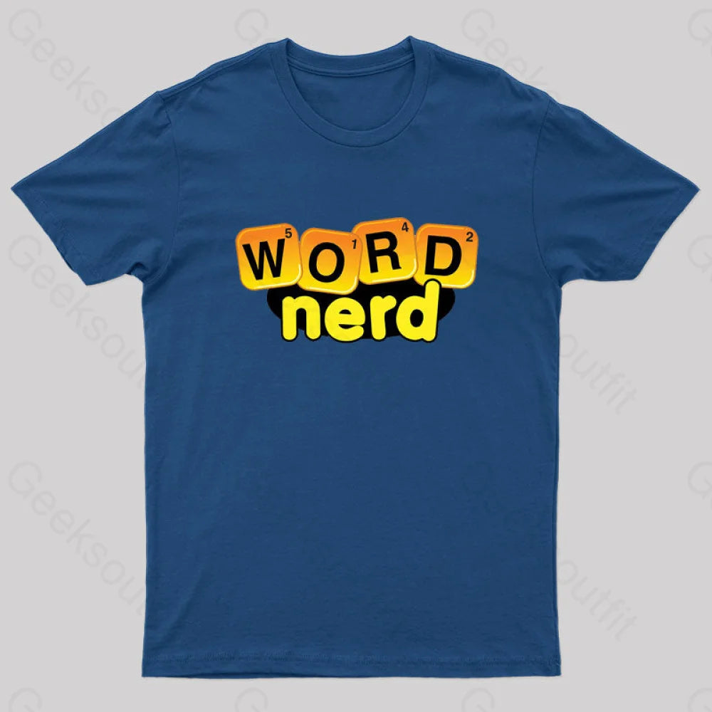 Word Nerd Geek T-Shirt Navy / S