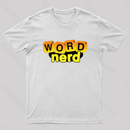 Word Nerd Geek T-Shirt White / S