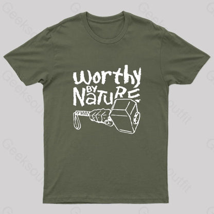 Worthy By Nature Geek T-Shirt Army Green / S