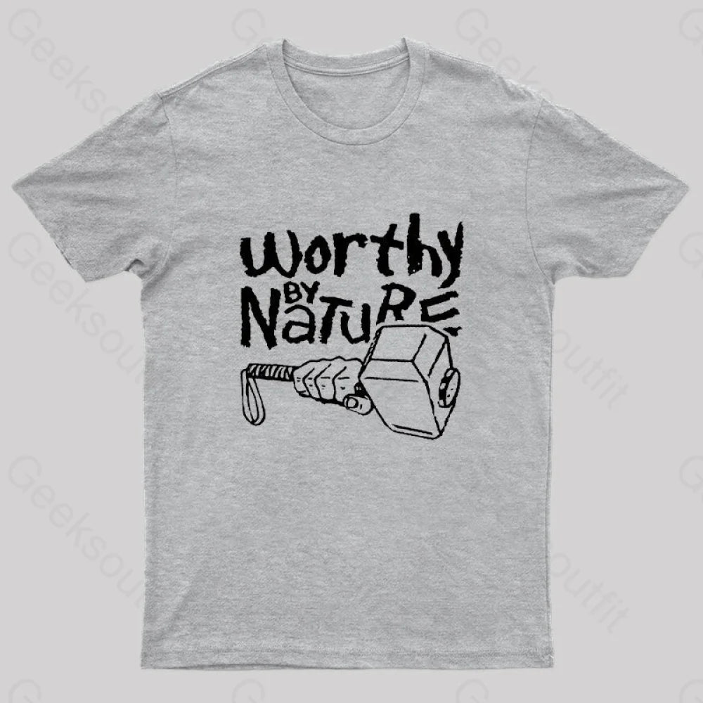 Worthy By Nature Geek T-Shirt Grey / S