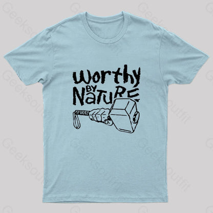 Worthy By Nature Geek T-Shirt Light Blue / S