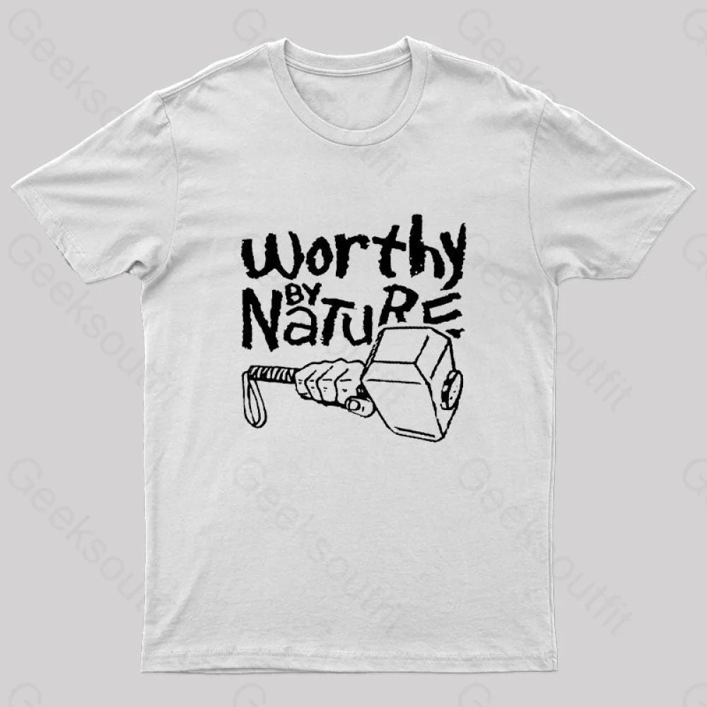 Worthy By Nature Geek T-Shirt White / S