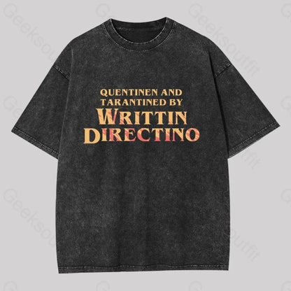 Writtin Directino Geek Washed T-Shirt Black / S