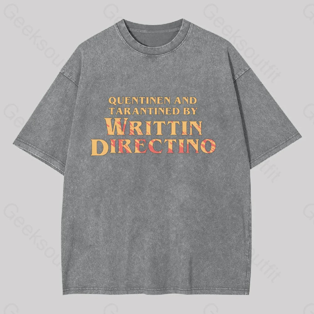 Writtin Directino Geek Washed T-Shirt Grey / S