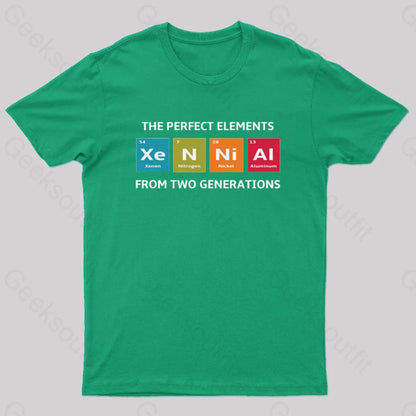 Xennials The Perfect Elements Of Two Generations Nerd T-Shirt Green / S