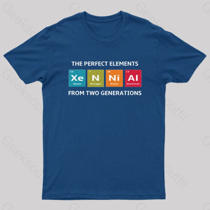 Xennials The Perfect Elements Of Two Generations Nerd T-Shirt Navy / S