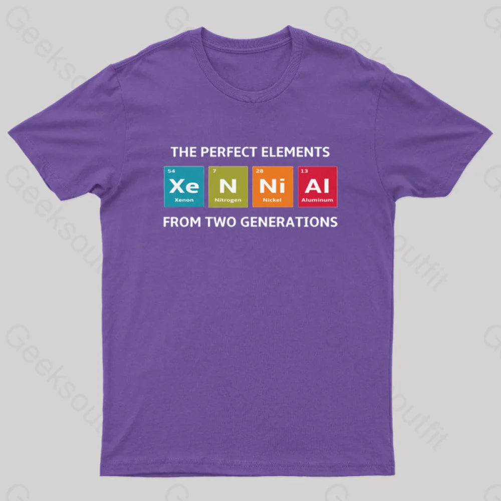 Xennials The Perfect Elements Of Two Generations Nerd T-Shirt Purple / S