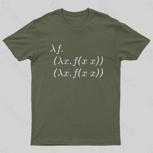 Y Combinator Geek T-Shirt Army Green / S