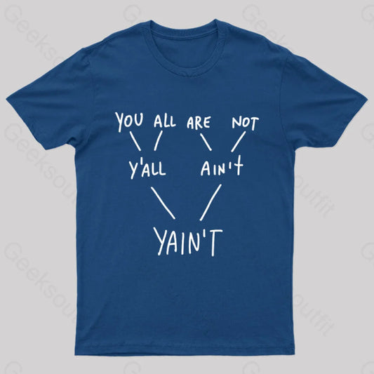 Yaint Verb Origin Geek T-Shirt Navy / S