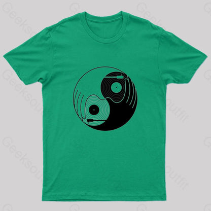 Yin Yang Dj Nerd T-Shirt Green / S