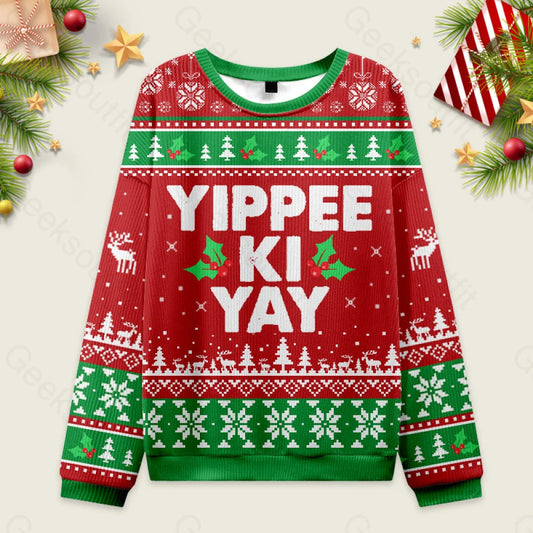 Yippee Ki Yay Ugly Christmas Sweater Men’s Style-S