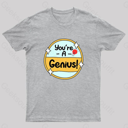 You Are A Genius Geek T-Shirt Grey / S