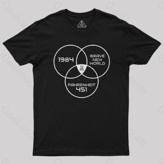 You Are Here Dystopian Geek T-Shirt Black / S