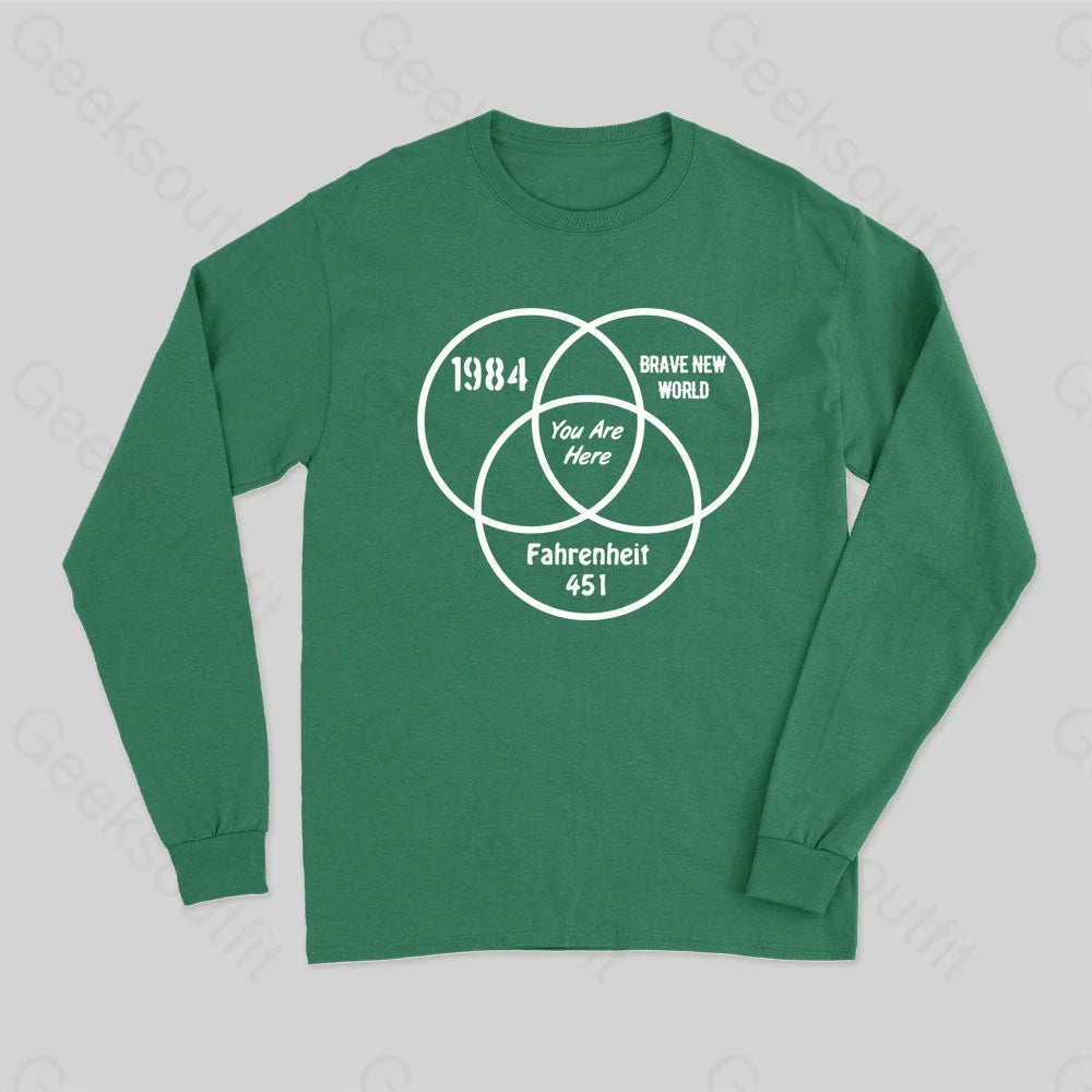 You Are Here Long Sleeve T-Shirt Green / S