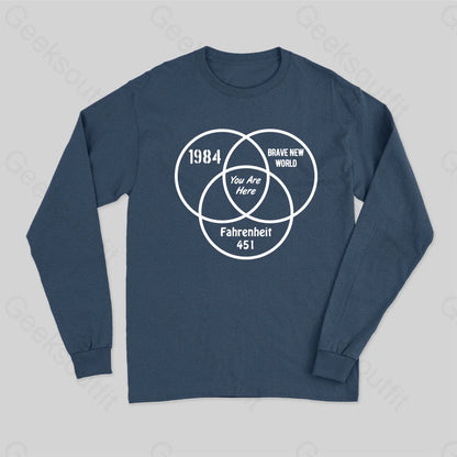 You Are Here Long Sleeve T-Shirt Navy / S