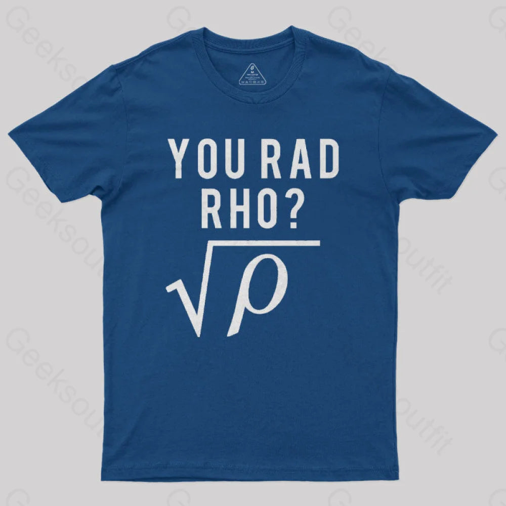 You Mad Bro Rad Rho Geek T-Shirt Navy / S