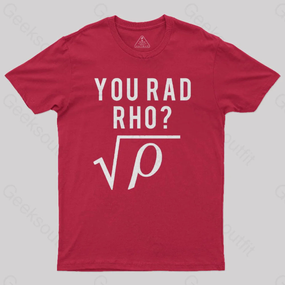 You Mad Bro Rad Rho Geek T-Shirt Red / S