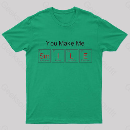 You Make Me Smile T-Shirt Green / S