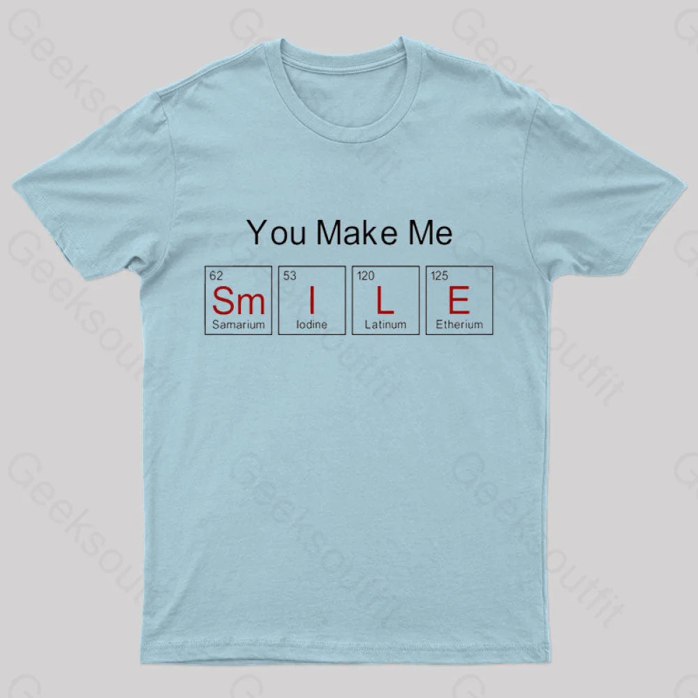 You Make Me Smile T-Shirt Light Blue / S