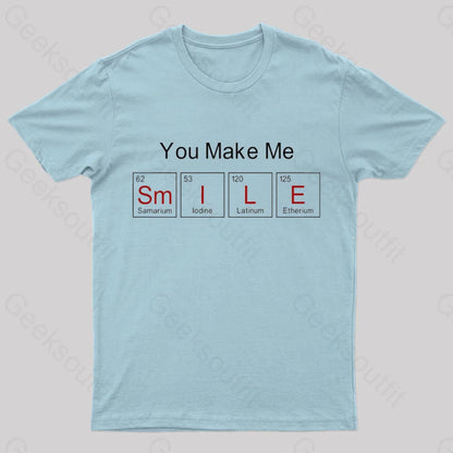 You Make Me Smile T-Shirt Light Blue / S