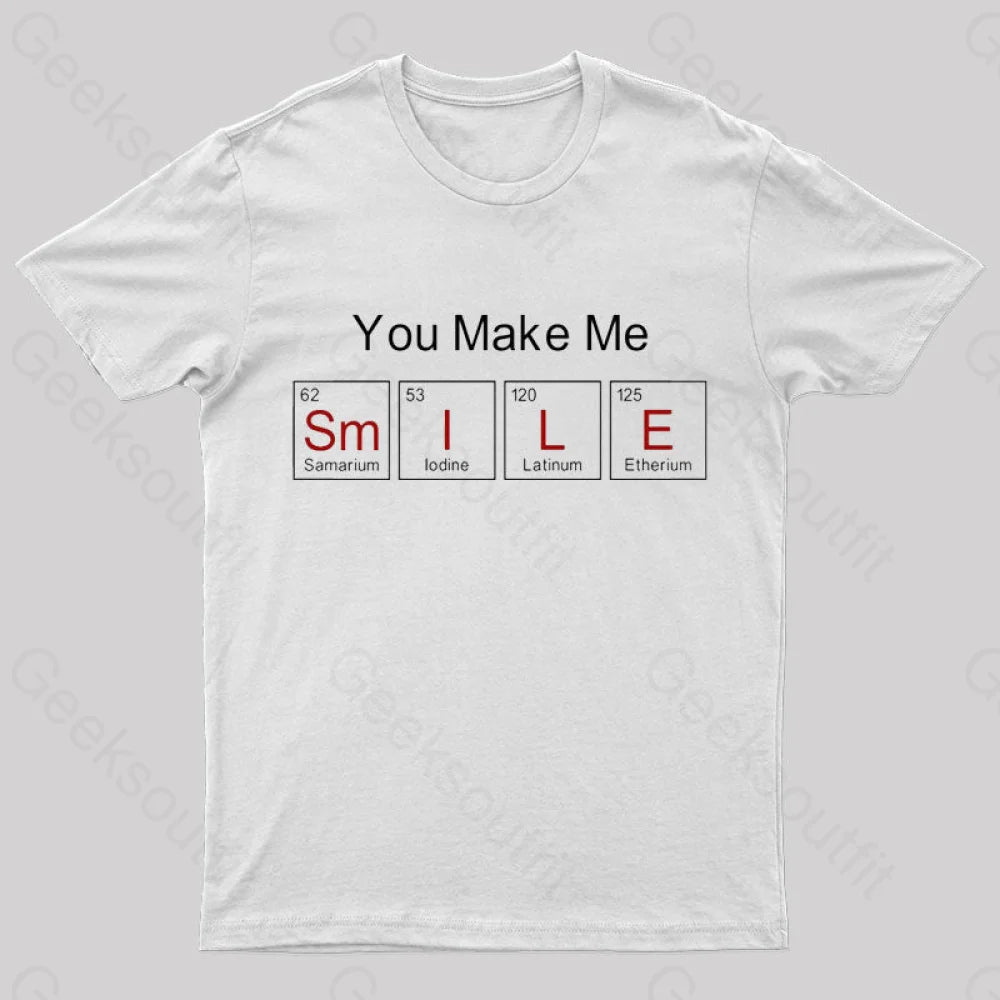 You Make Me Smile T-Shirt White / S