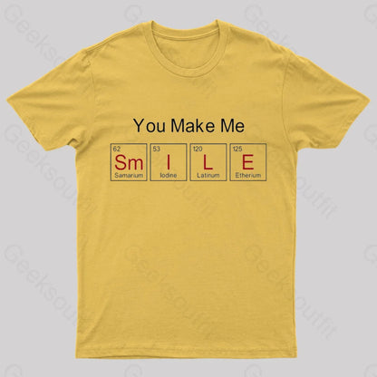 You Make Me Smile T-Shirt Yellow / S