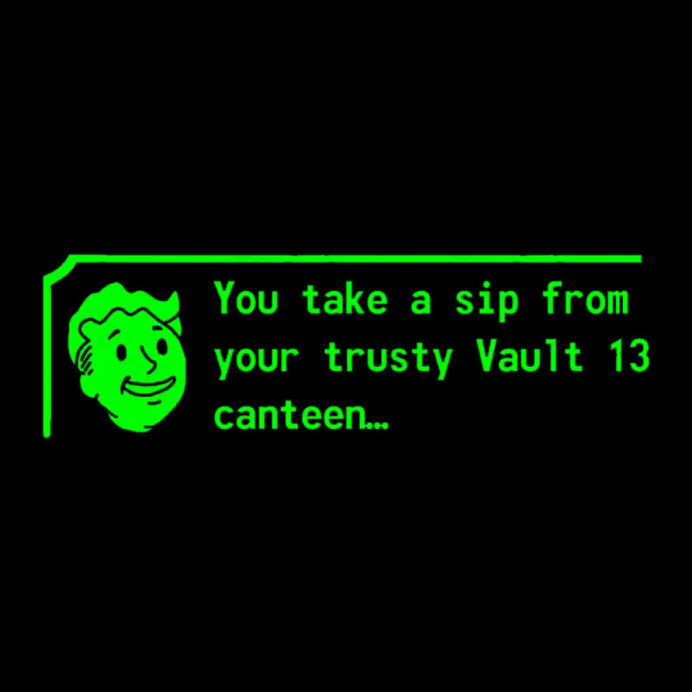 You Take A Sip From Your Trusty Vault 13 Canteen Geek T-Shirt