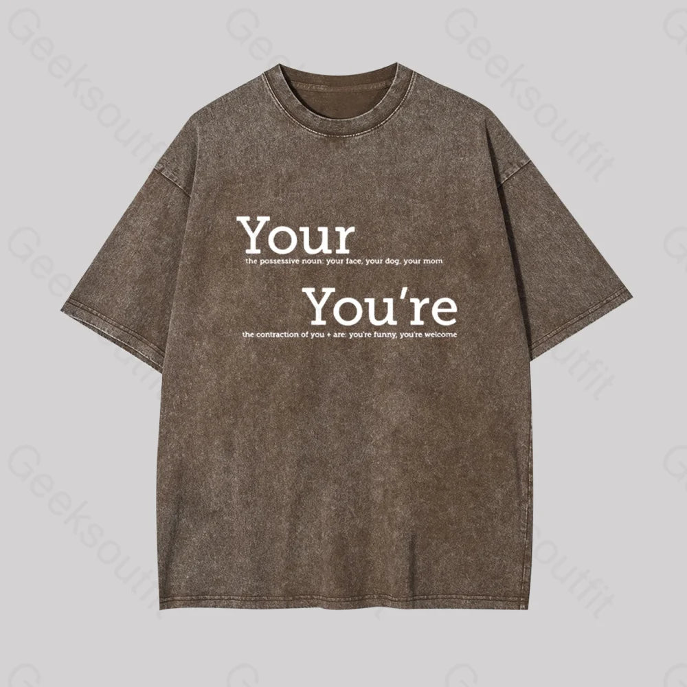 Your You’re Grammar Geek Washed T-Shirt