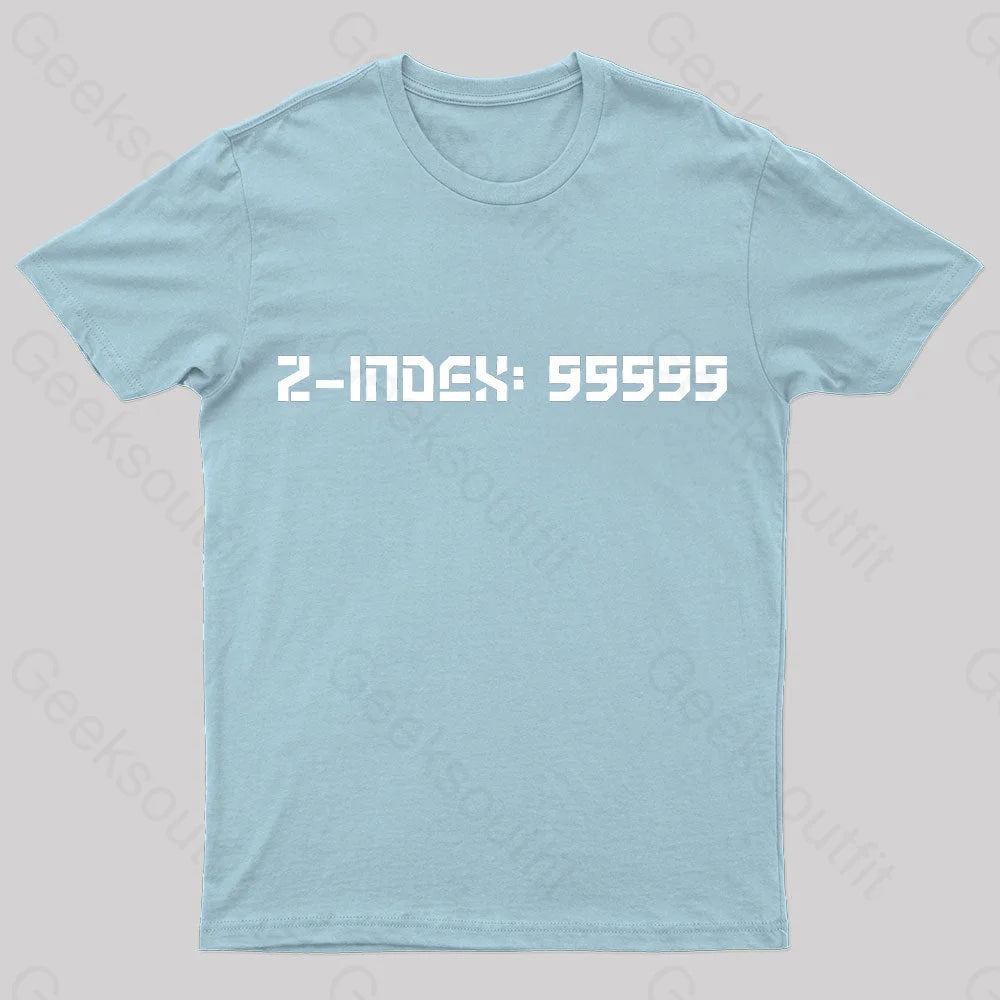 Z-Index 99999 Nerd T-Shirt Light Blue / S