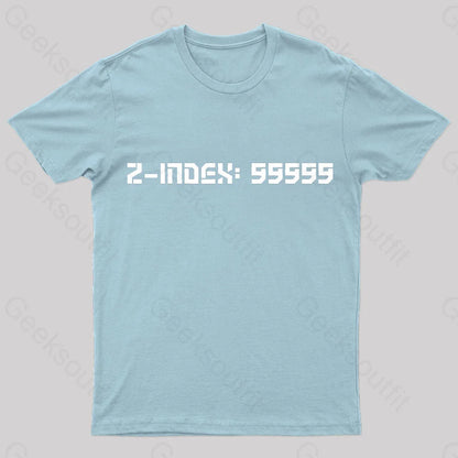 Z-Index 99999 Nerd T-Shirt Light Blue / S