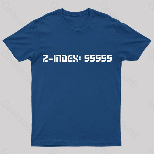 Z-Index 99999 Nerd T-Shirt Navy / S