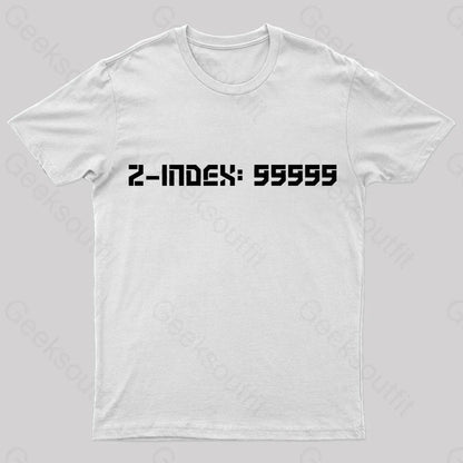 Z-Index 99999 Nerd T-Shirt White / S