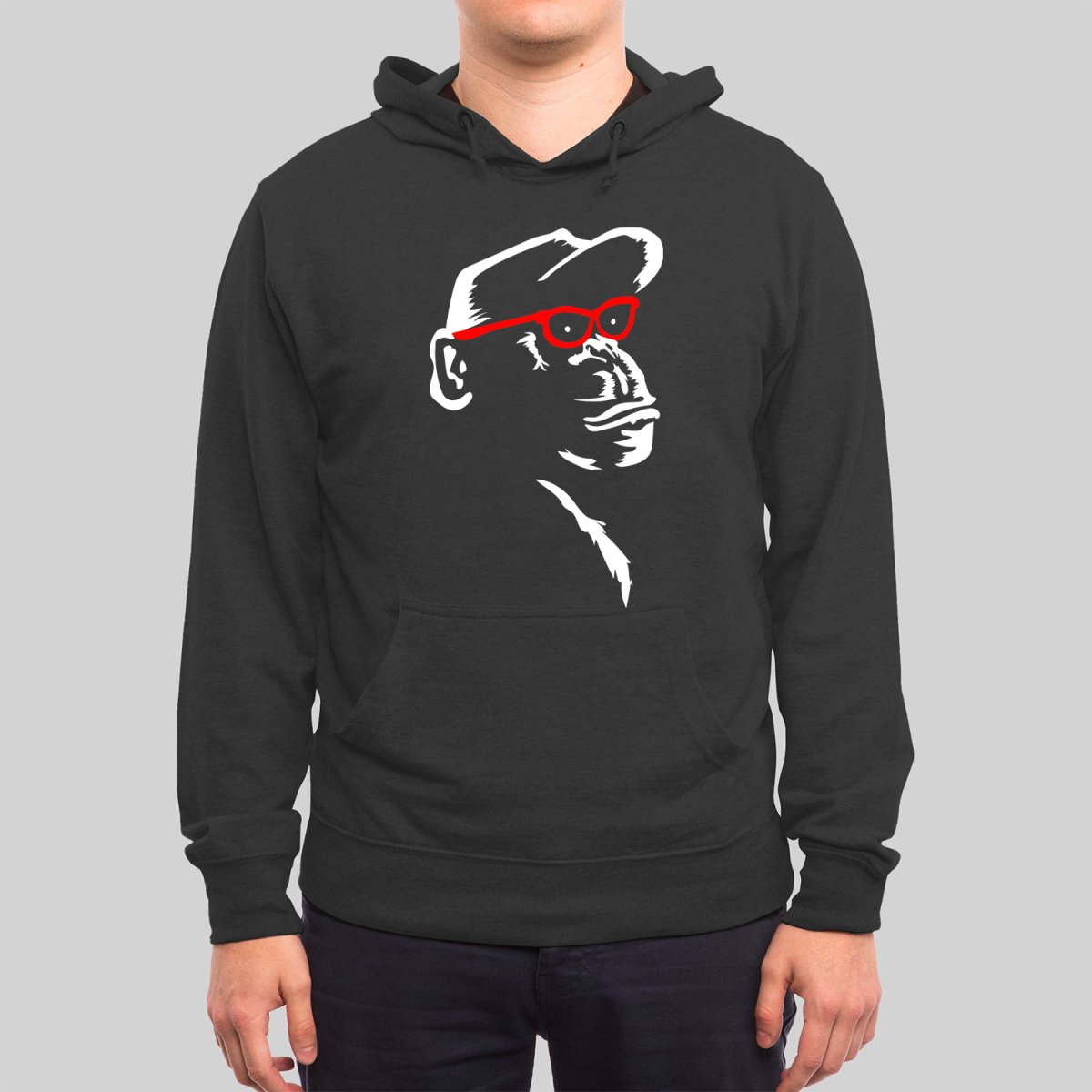 Monkey With Red Glasses Hoodie - Geeksoutfit