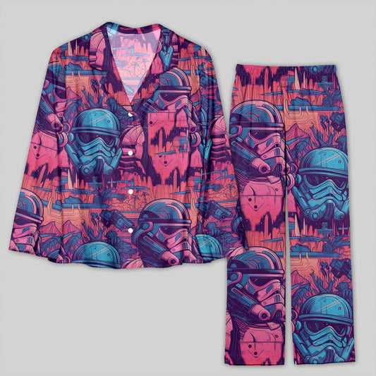 Star Wars White Soldier Vapor Wave Pajamas Set - Geeksoutfit