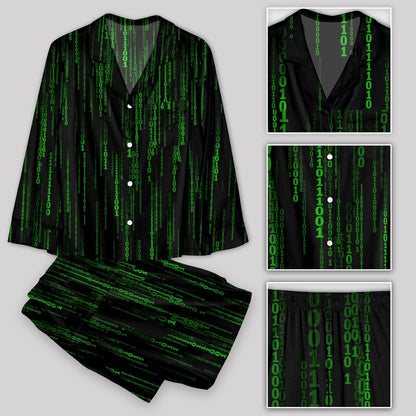 The Matrix Black Green Design Art Pajamas Set - Geeksoutfit